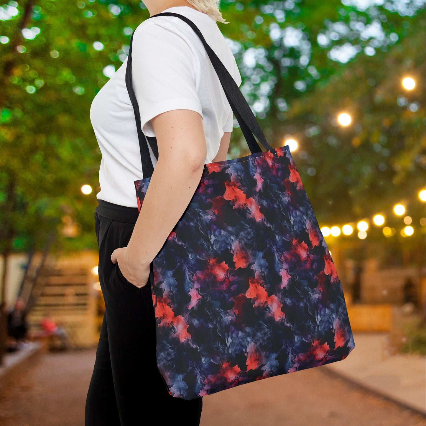 Dark Fantasy Watercolor Canvas Tote Bag