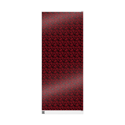 Midnight Poinsettia Garden Wrapping Paper