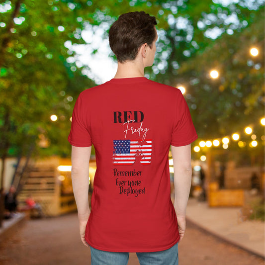 RED Fridays Remember Everyone Deployed Adult T-Shirt