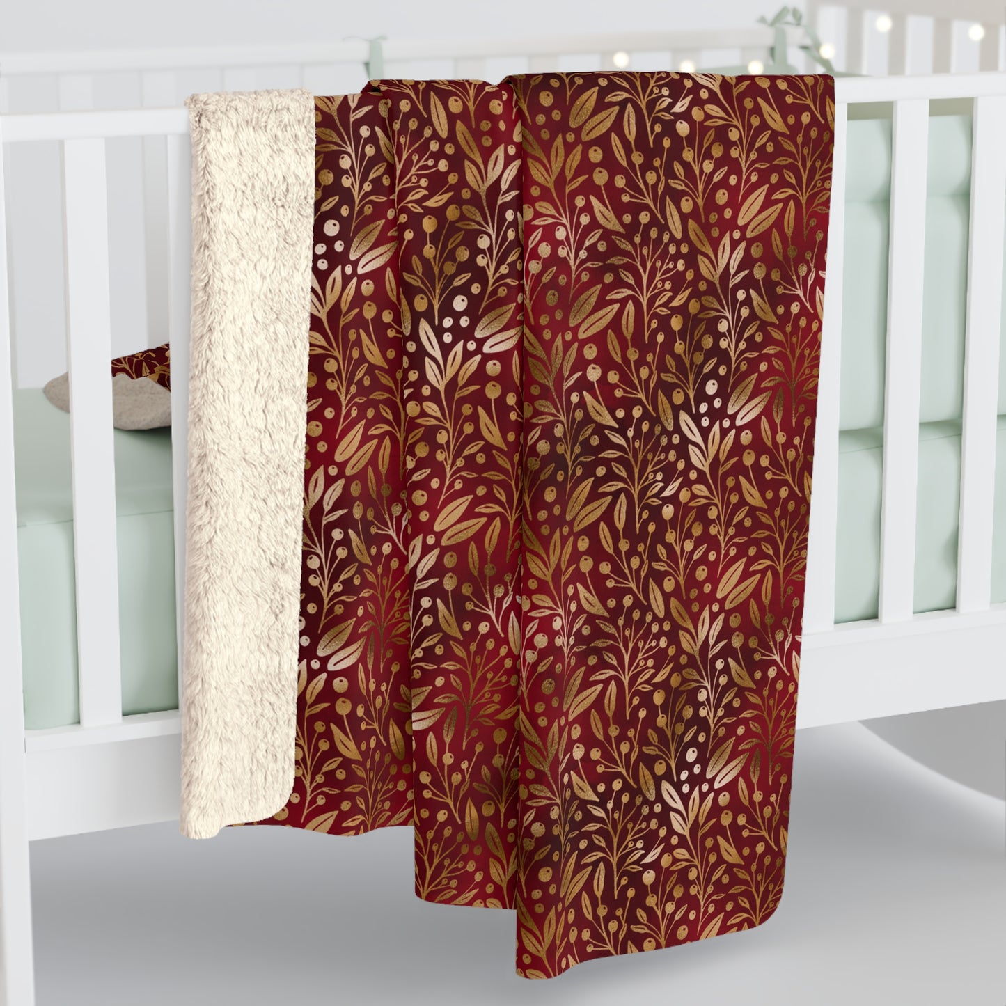 Royal Ember Blossoms Fleece Blanket