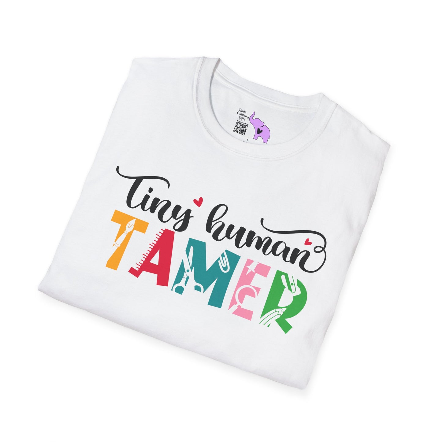 Tiny Human Tamer (Teacher) Adult T-shirt