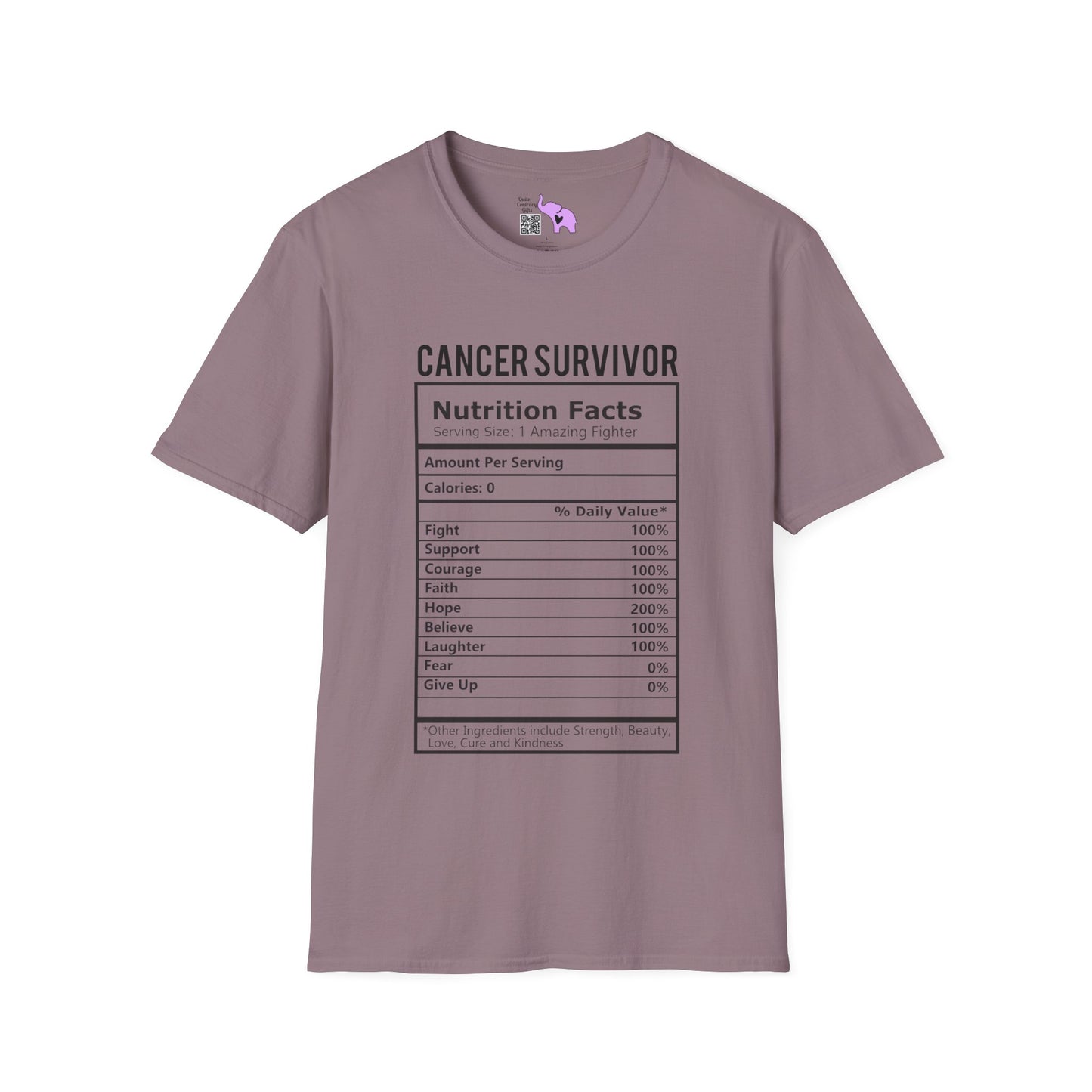 Cancer Survivor Nutrition Facts Adult T-shirt
