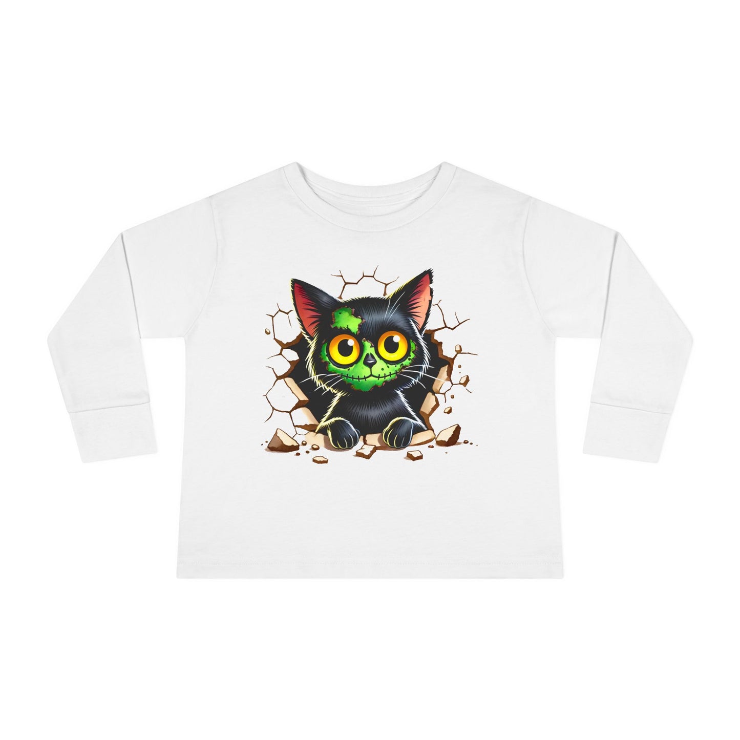 Zombie Kitty Toddler Long Sleeve Tee