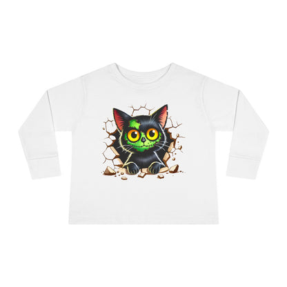 Zombie Kitty Toddler Long Sleeve Tee