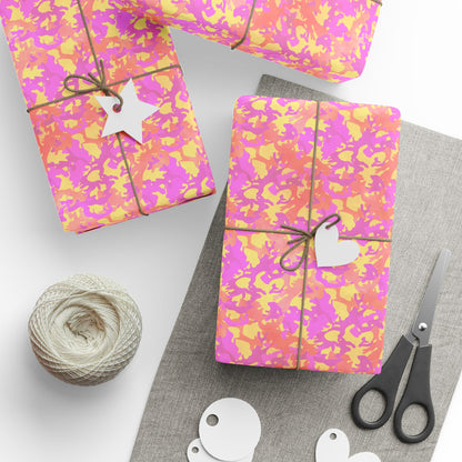 Sunset Sorbet Camo Wrapping Paper