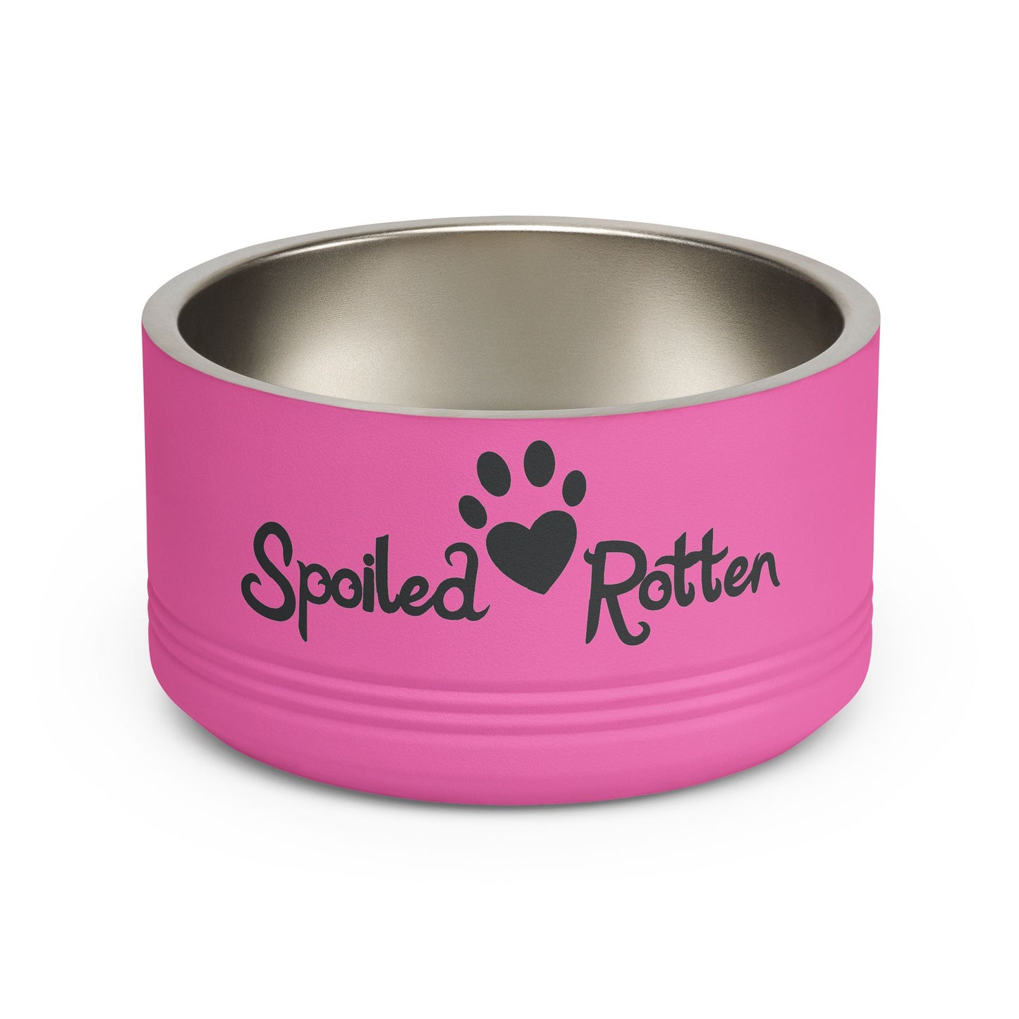 Spoiled Rotten Personalized Pet Bowl – 18oz Stainless Steel Dog & Cat Food Bowl