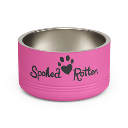 Spoiled Rotten Personalized Pet Bowl – 18oz Stainless Steel Dog & Cat Food Bowl