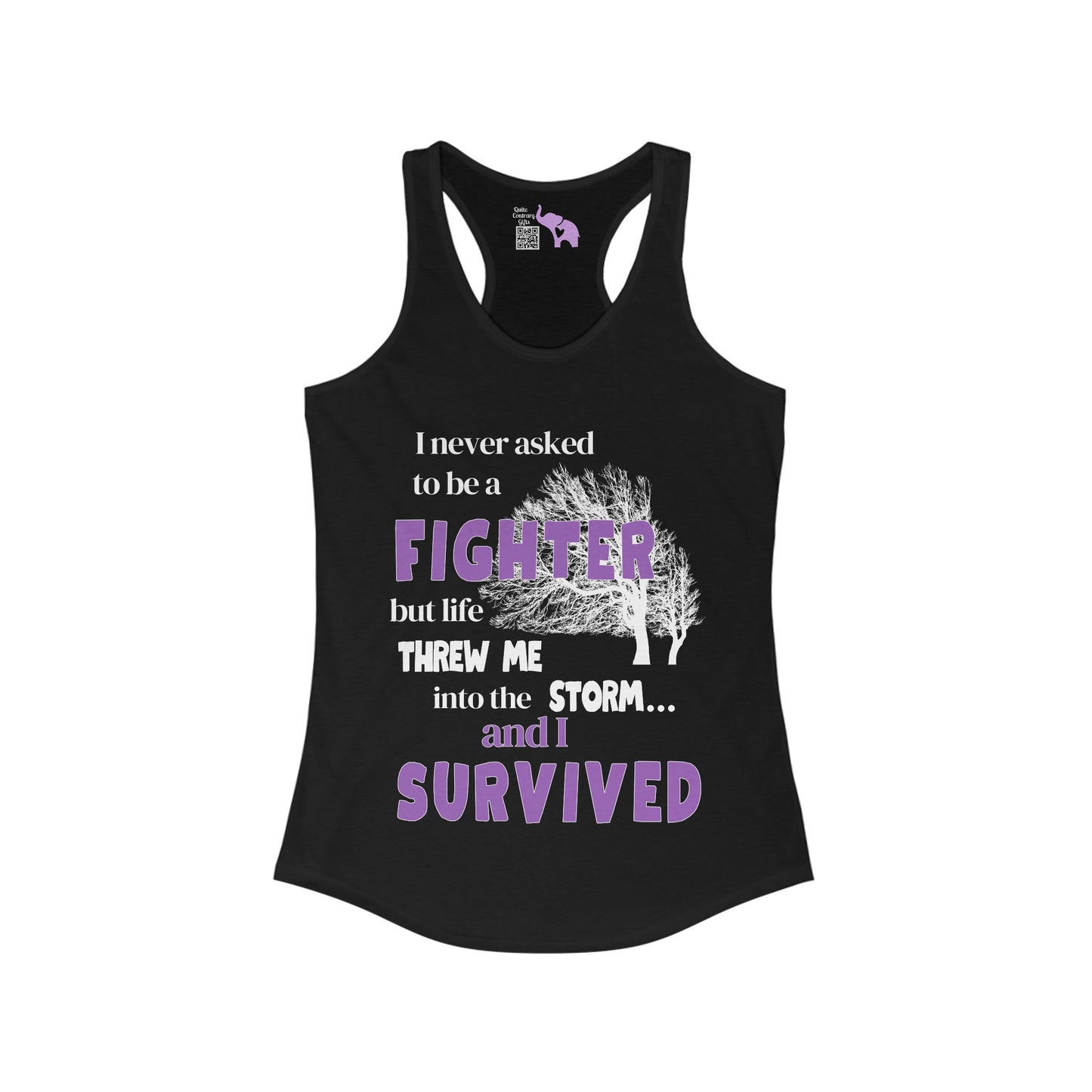 I Never Asked to be a Fighter Women's Ideal Racerback Tank