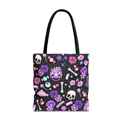 Candy Skulls & Bones Canvas Tote Bag