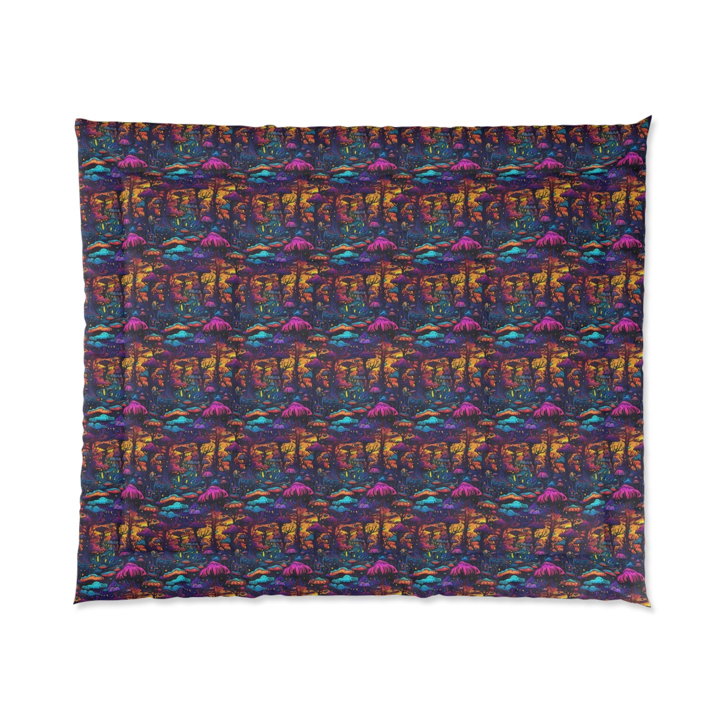 Psychedelic Spore Forest Comforter