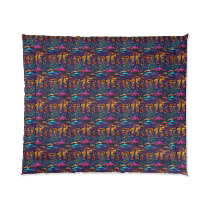 Psychedelic Spore Forest Comforter