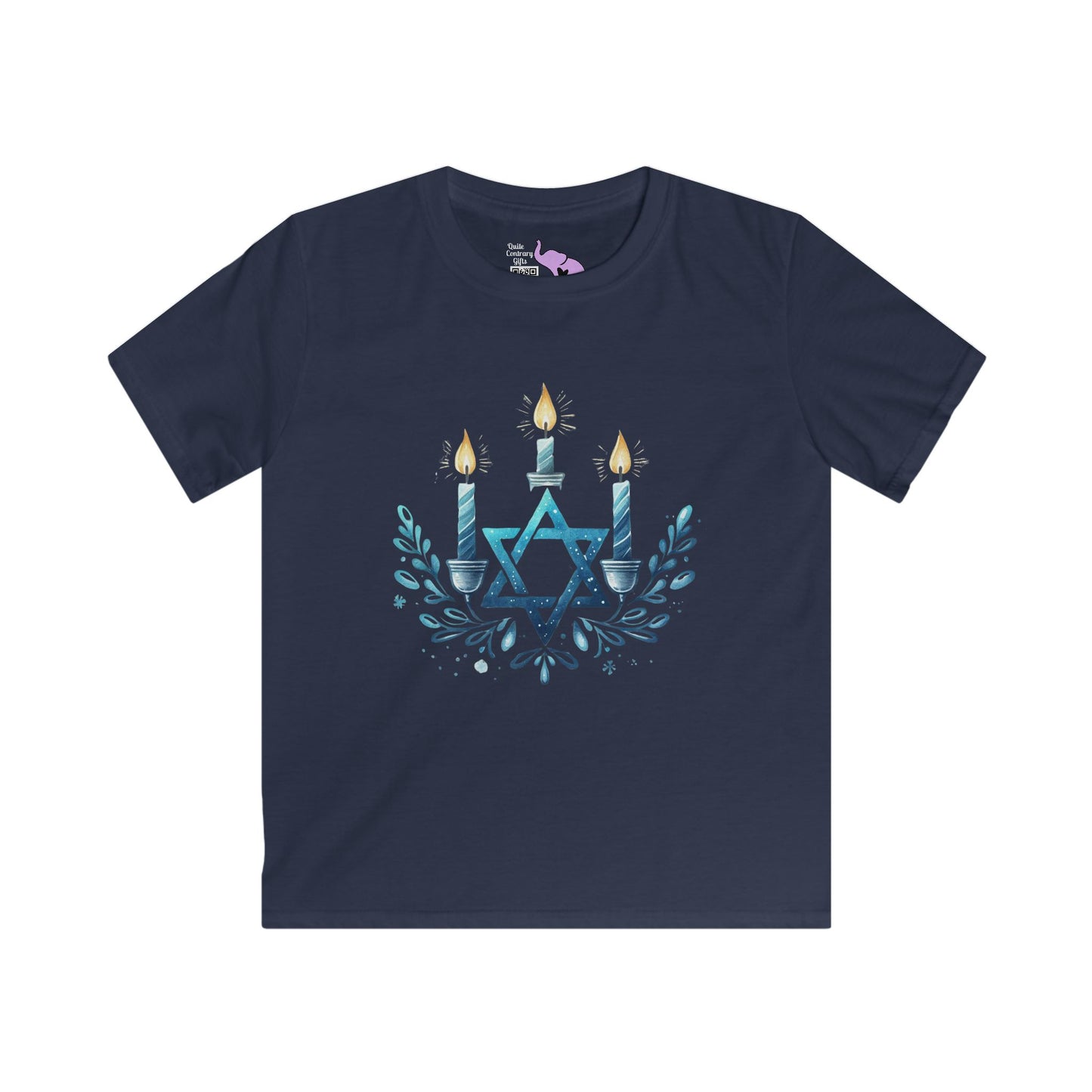 Star & Flame Hanukkah Youth Softstyle Tee