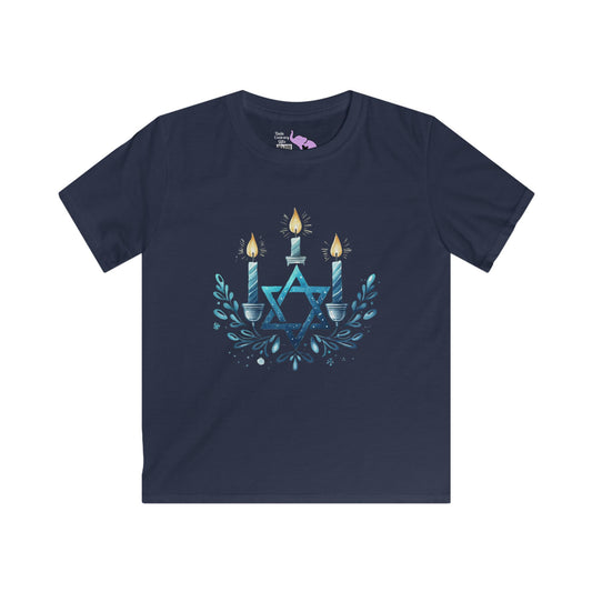 Star & Flame Hanukkah Youth Softstyle Tee