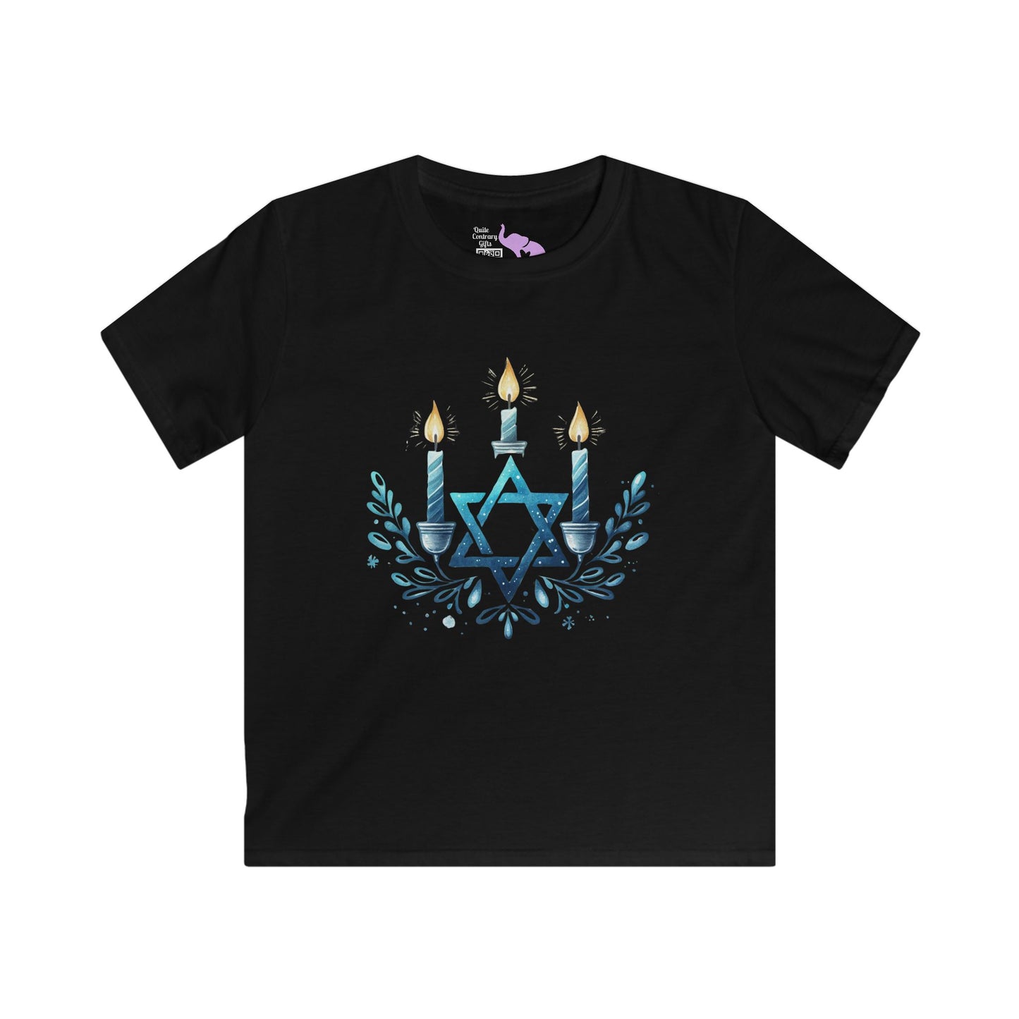 Star & Flame Hanukkah Youth Softstyle Tee