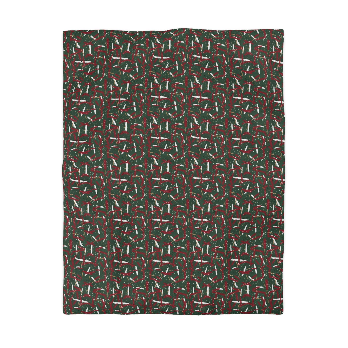 Holiday Brushstrokes Microfiber Duvet Cover