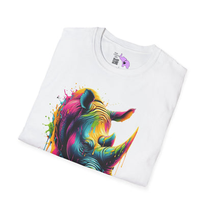 Colorful Rhino Adult T-shirt