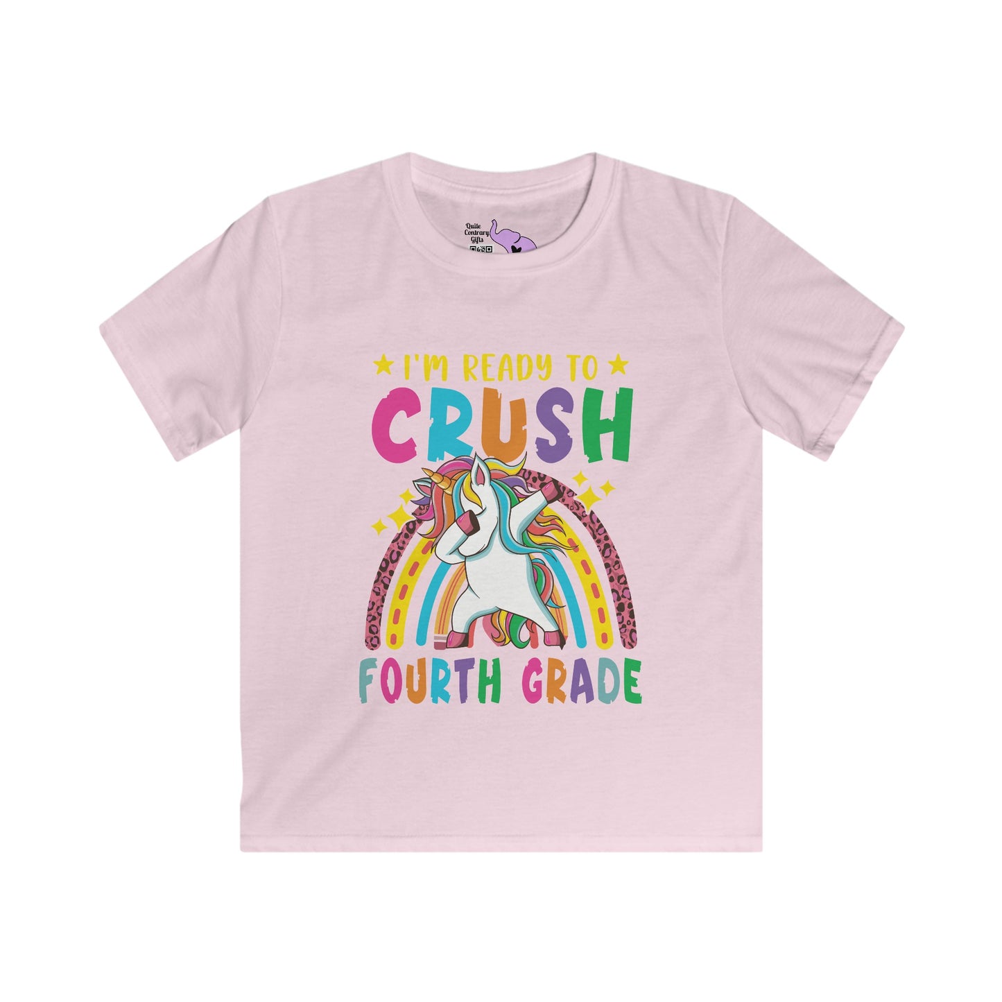 I'm Ready To Crush 4th Grade Unicorn Youth Softstyle Tee