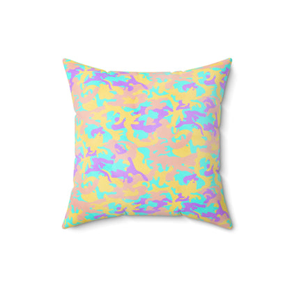 Dreamsicle Camo Throw Pillow