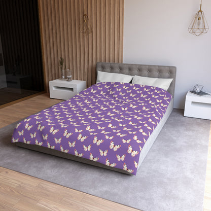 Lavender Flutter Microfiber Duvet Cover