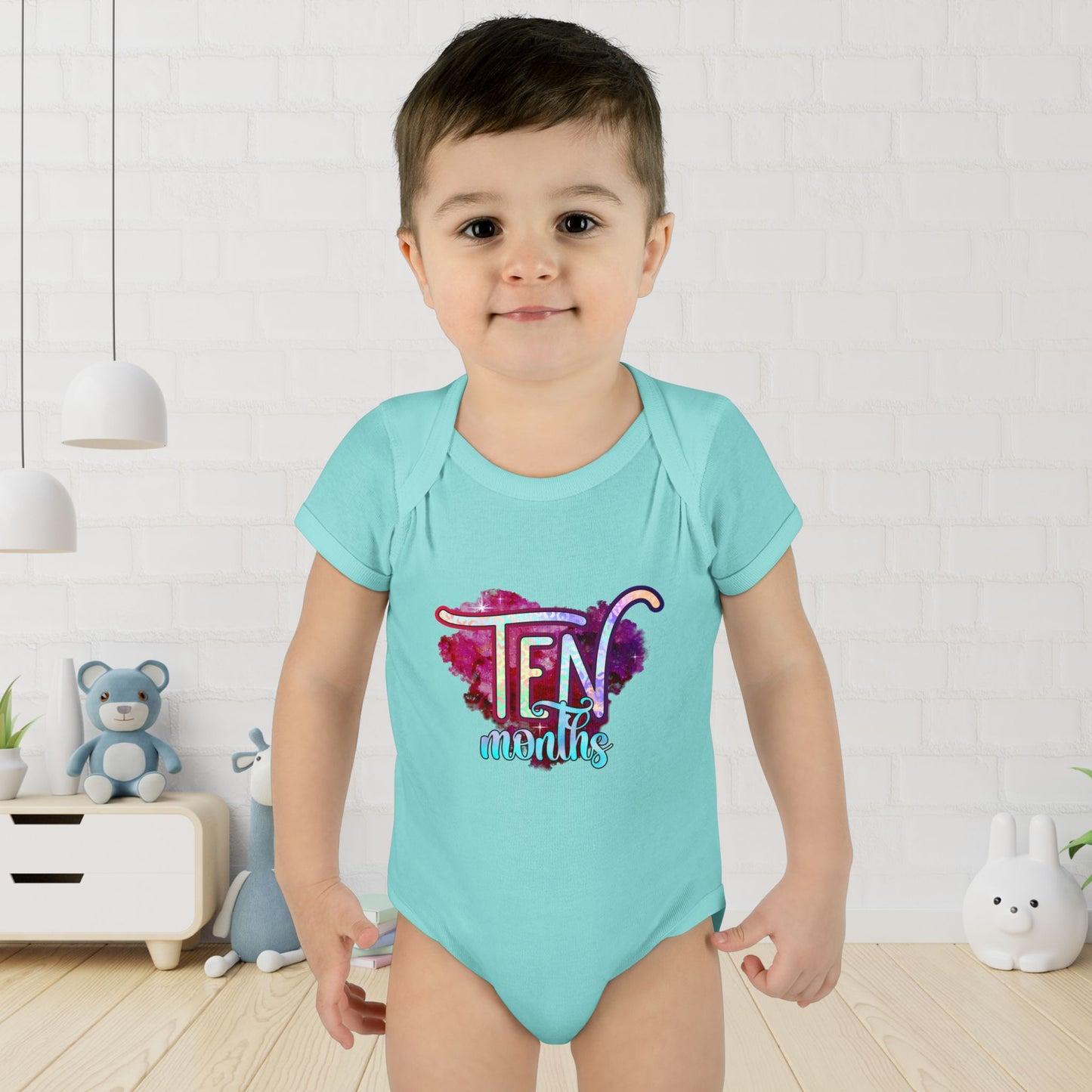 Stardust Baby Milestone Bodysuit-Ten Months