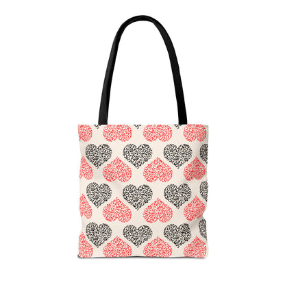 Rustic Hearts Canvas Tote Bag