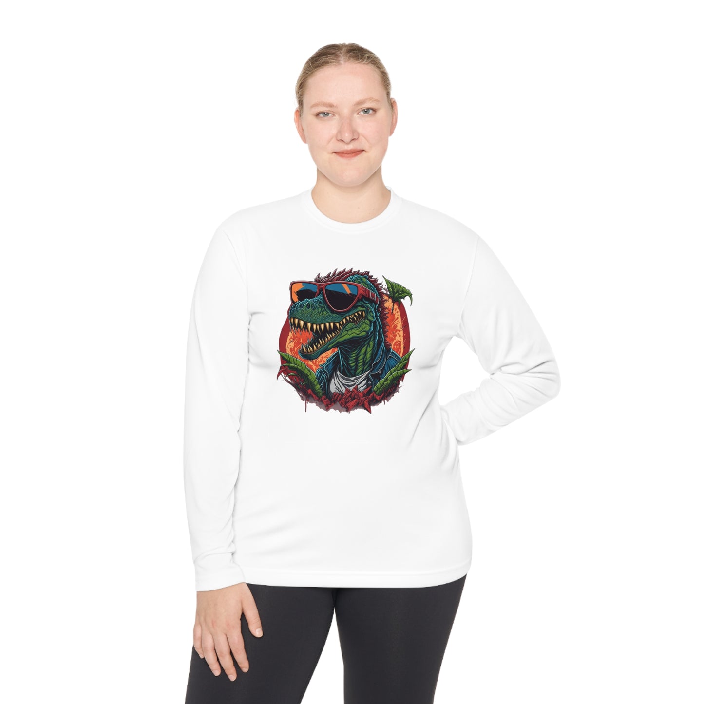 Cool Dinosaur Adult Long Sleeve Tee