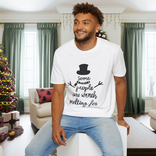 Some People Are Worth Melting For (Snowman) Adult T-shirt