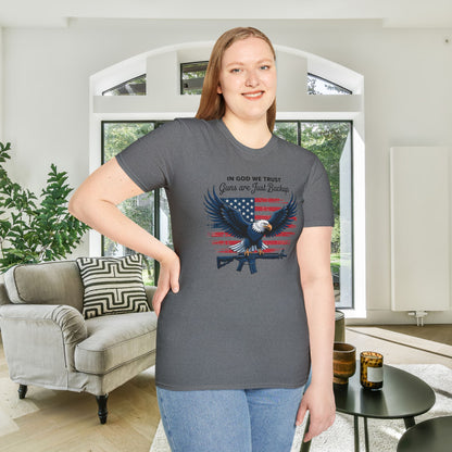 In God We Trust Guns Are Just Backup Adult T-shirt