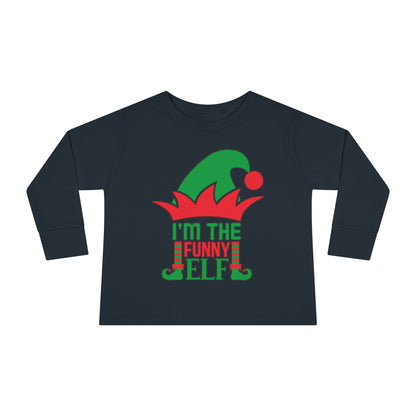 I'm The Funny Elf Toddler Long Sleeve Tee