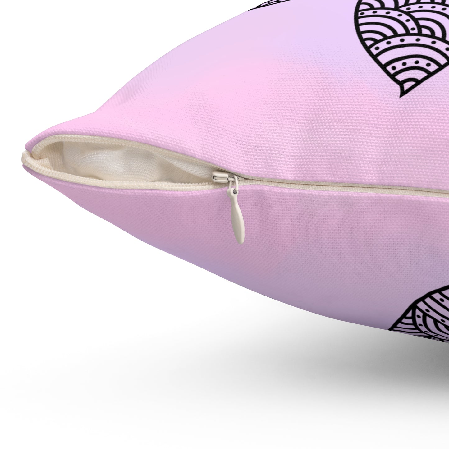 Serene Bloom Throw Pillow