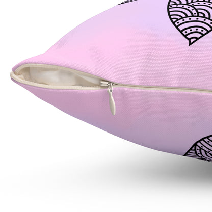 Serene Bloom Throw Pillow