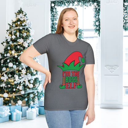 I'm The Boss Elf Adult T-shirt