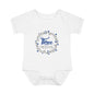 Blue Milestone Wreath Onesie-Three Months