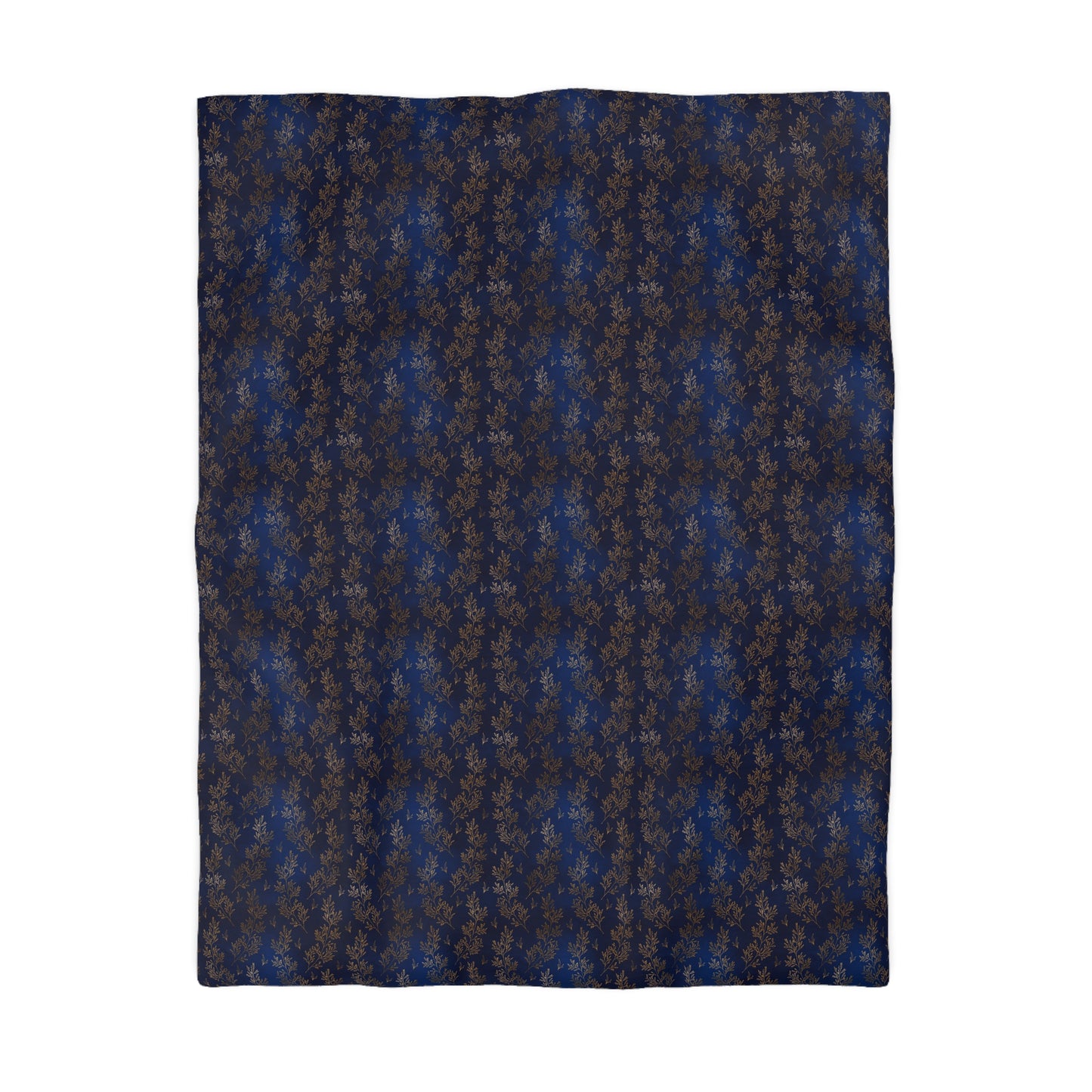 Gilded Twilight Foliage Microfiber Duvet Cover
