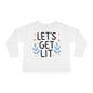 Hanukkah Let's Get Lit Toddler Long Sleeve Tee
