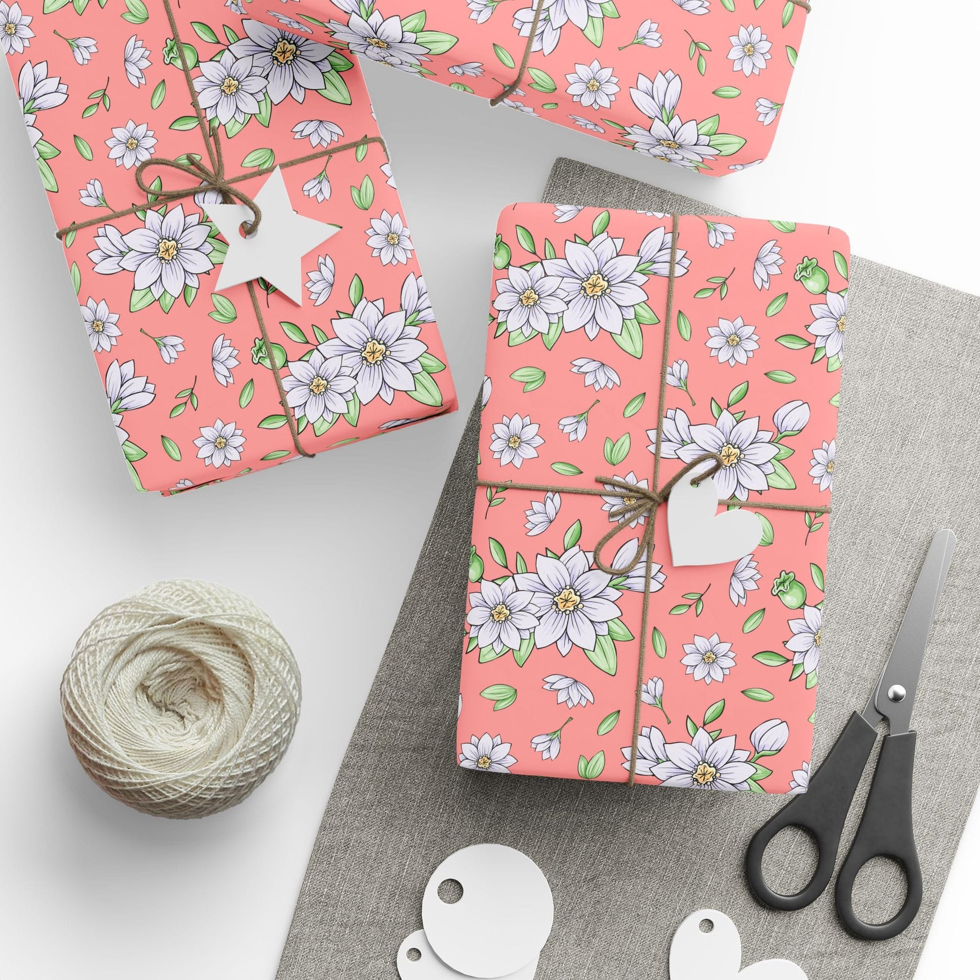 Jasmine Blush Garden Wrapping Paper