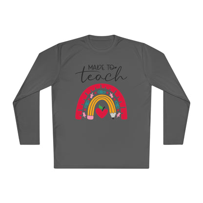 Made to Teach Rainbow Adult Long Sleeve Tee