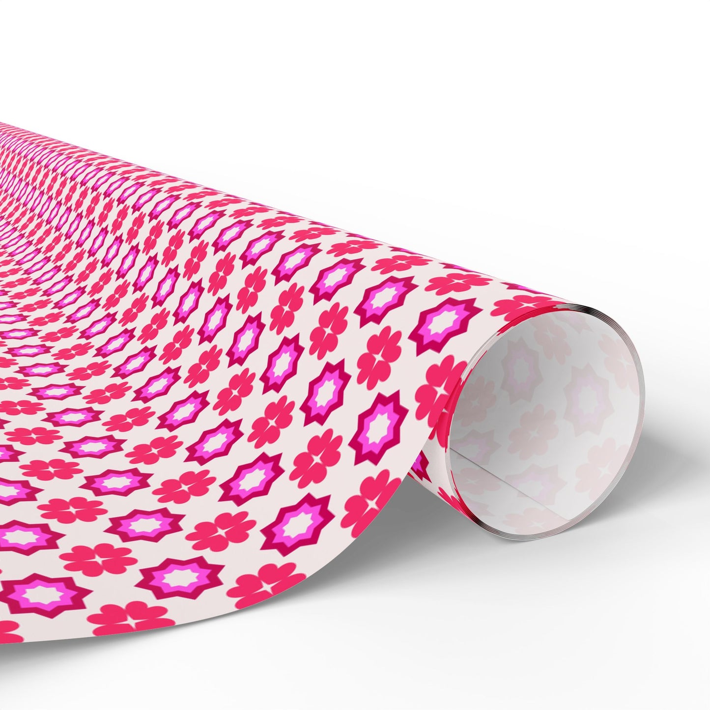 Rosy Star Garden Wrapping Paper