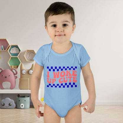 I Woke Up Cute Infant Baby Rib Bodysuit