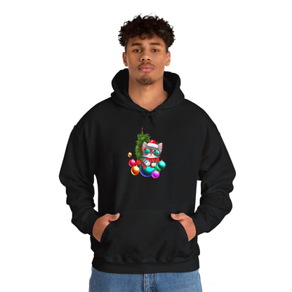 Christmas Ornaments Kitten Heavy Blend™ Hooded Sweatshirt