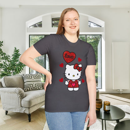 Valentines Hello Kitty Love Adult T-shirt