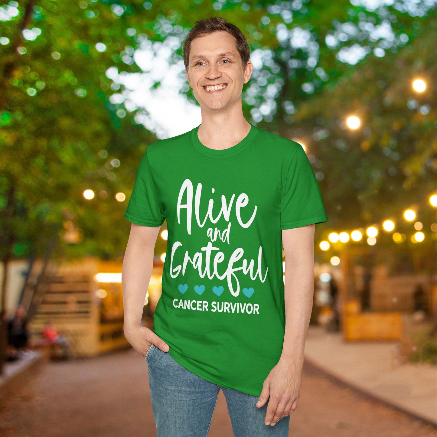 Alive & Grateful Cancer Survivor Adult T-shirt