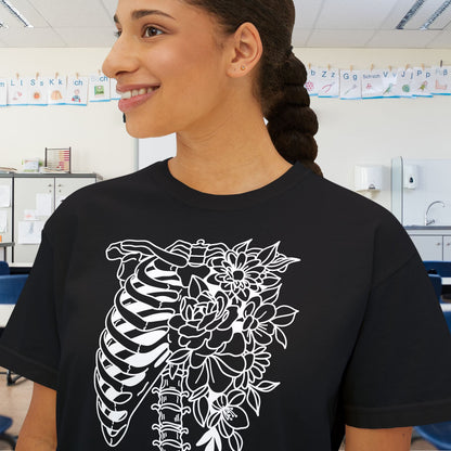 Floral Ribcage Women's Boxy Tee
