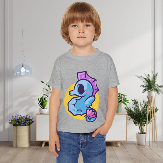 Cute Seahorse (Blue) Heavy Cotton™ Toddler T-shirt