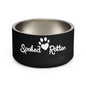 Spoiled Rotten Personalized Pet Bowl – 18oz Stainless Steel Dog & Cat Food Bowl