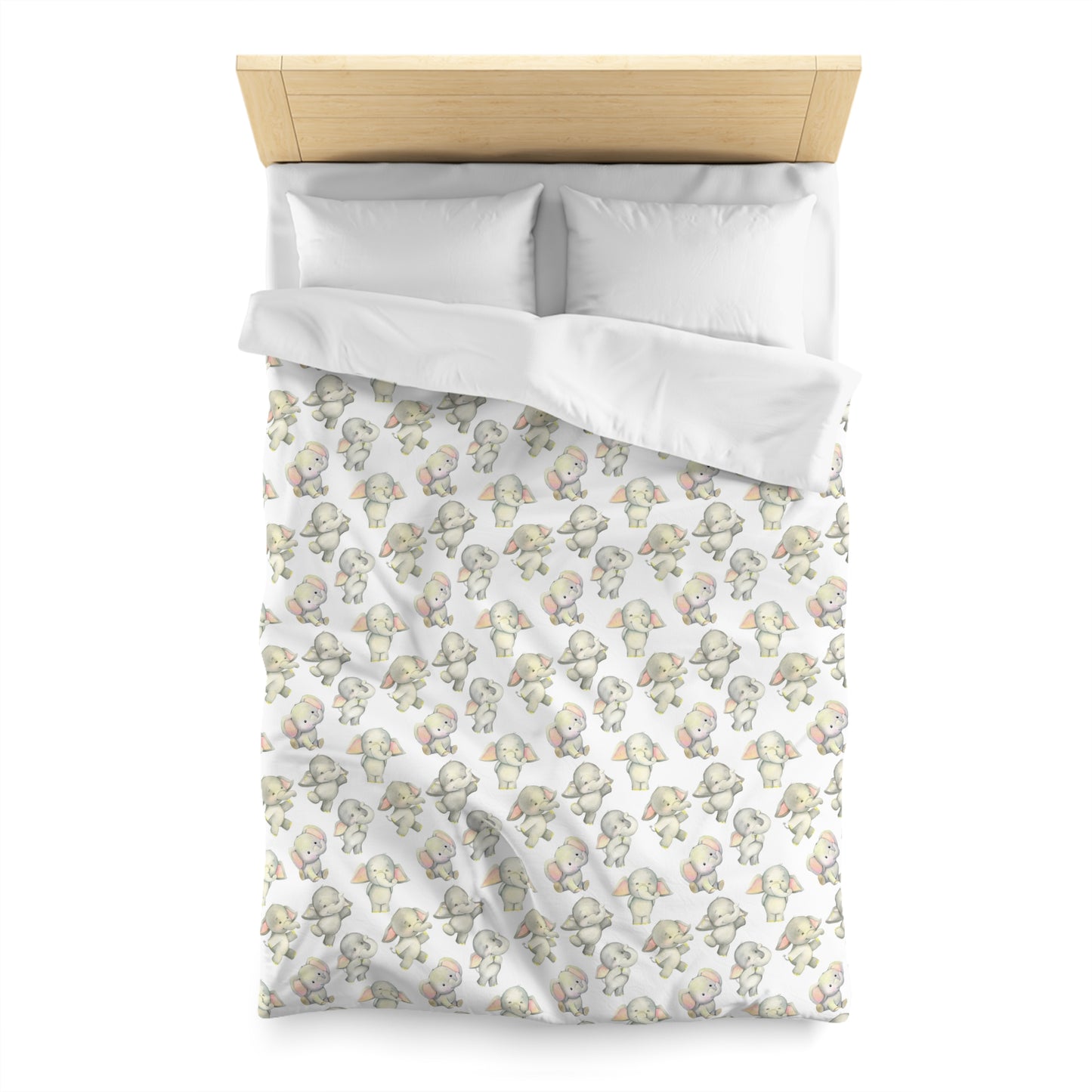 Dancing Elephants Microfiber Duvet Cover
