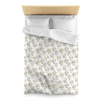Dancing Elephants Microfiber Duvet Cover