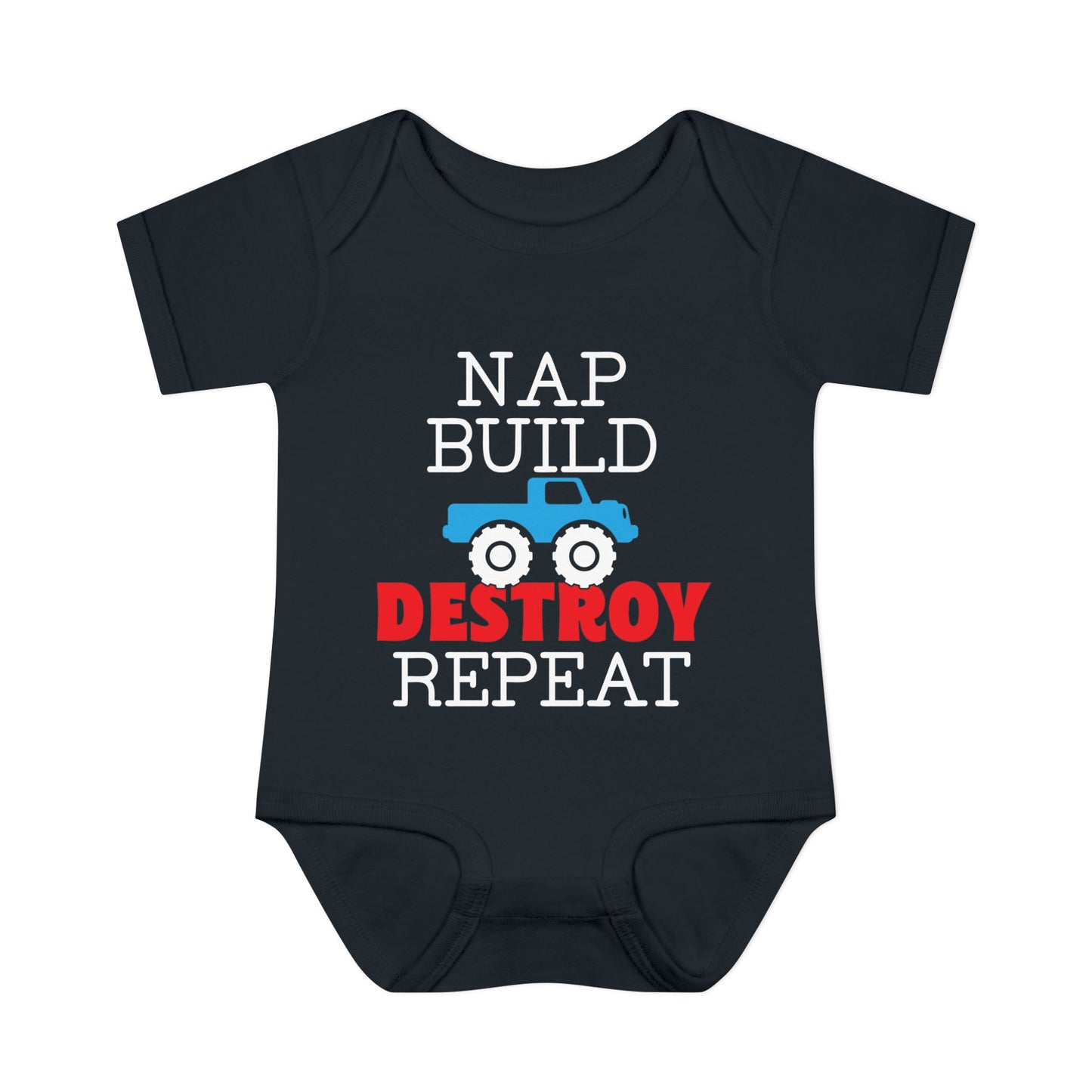 Nap Build Destroy Repeat Infant Baby Rib Bodysuit