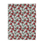 Winter Poinsettia Garden Microfiber Duvet Cover