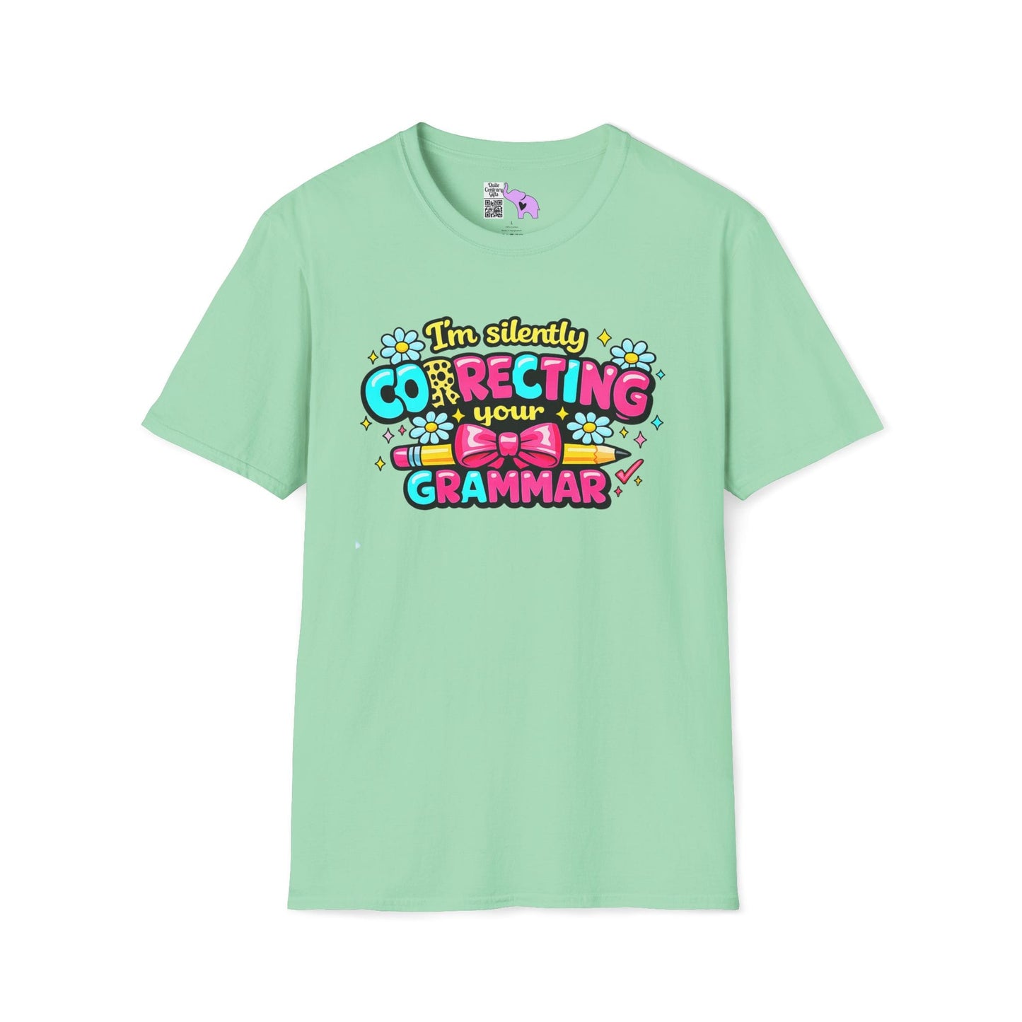 I'm Silently Correcting Your Grammar (Colorful) Adult T-shirt